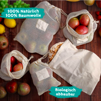 Wiederverwendbare Obst- und Gemüsebeutel