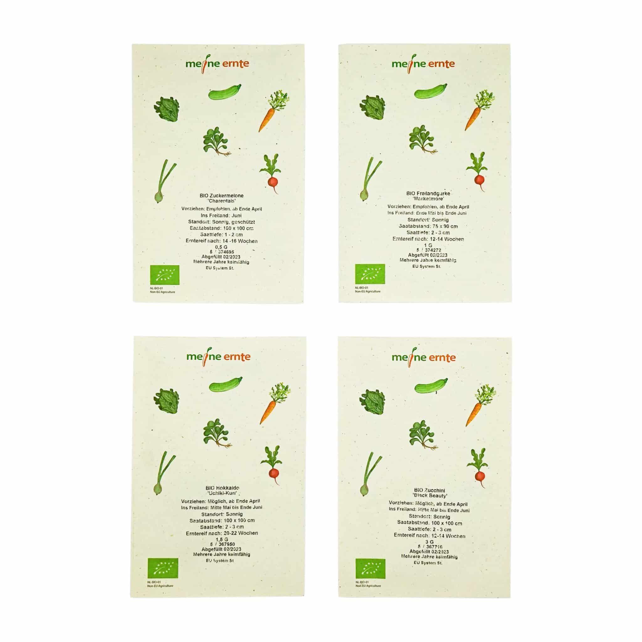 BIO Saatgut 4er Set „GartenGiganten“, meine ernte meine ernte Shop