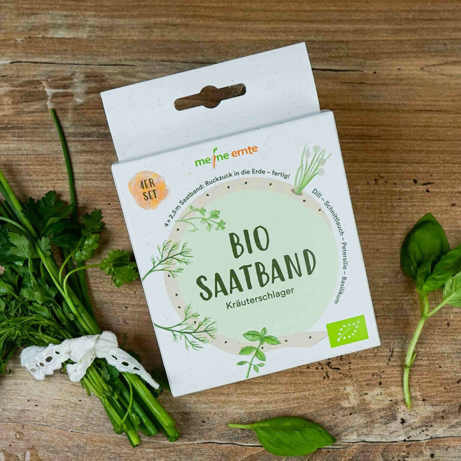 BIO Saatband 4er Set „Kräuterschlager“ meine ernte meine ernte Shop