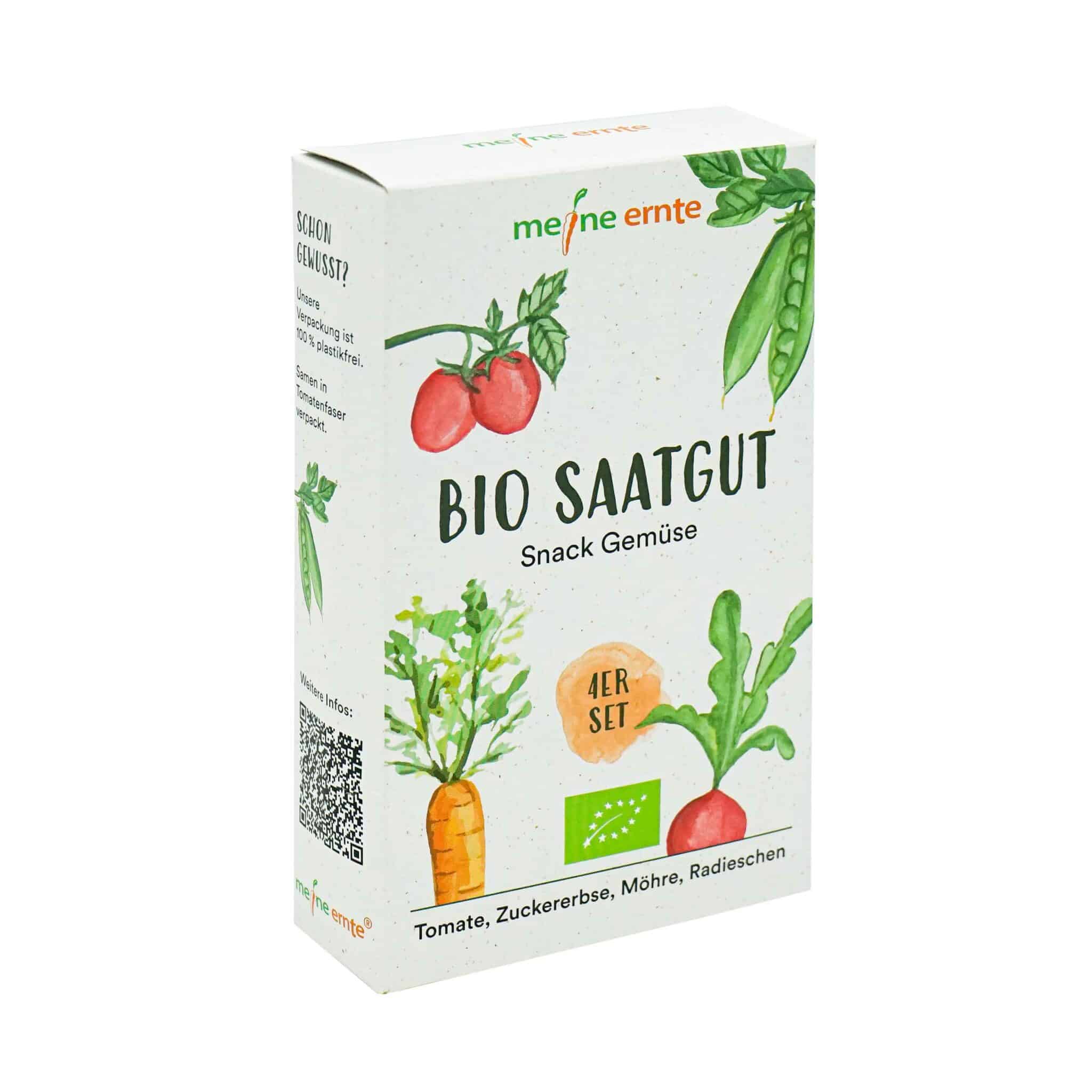 BIO Saatgut 4er Set „Snack Gemüse“, meine ernte meine ernte Shop
