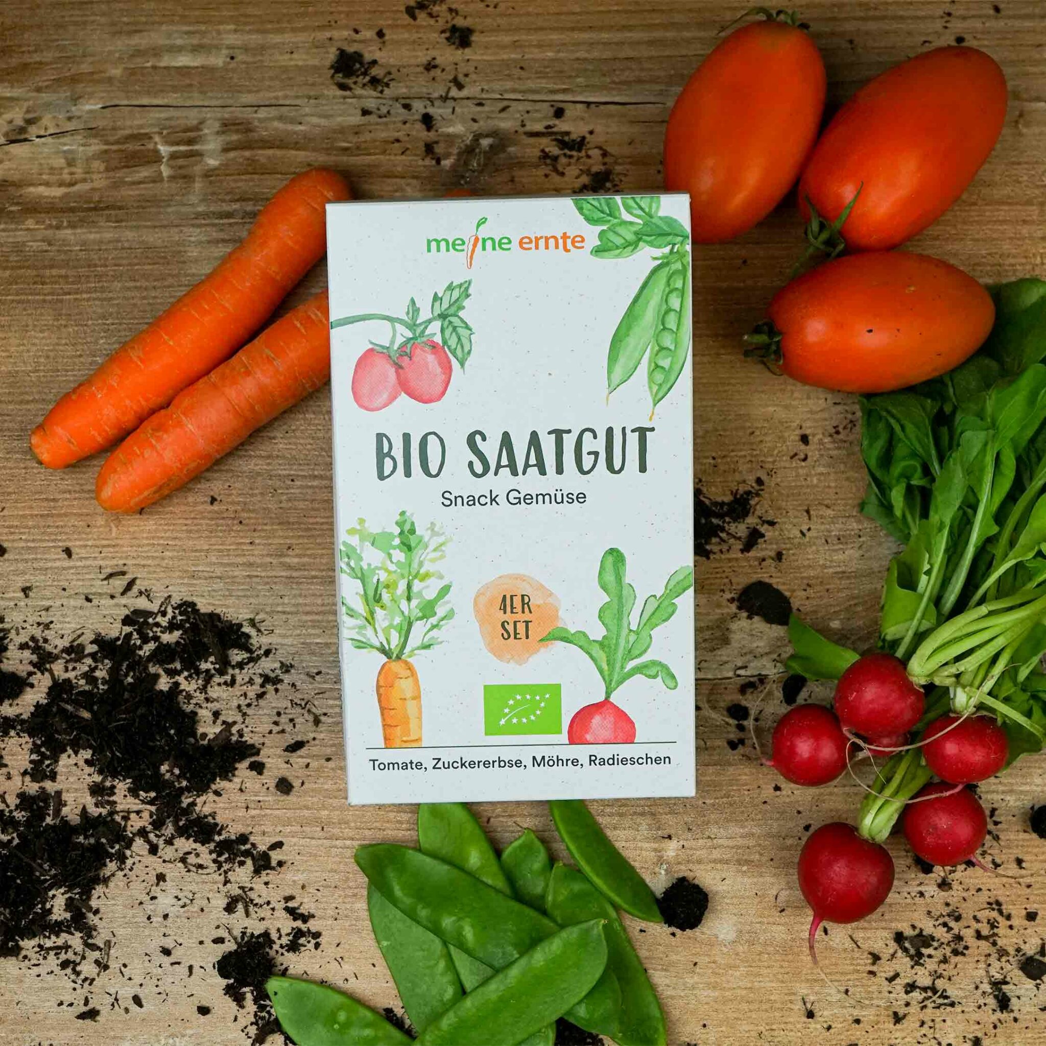 BIO Saatgut 4er Set „Snack Gemüse“, meine ernte meine ernte Shop