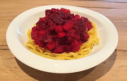 Spaghetti in Pinker Sauce